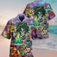 Hippie Skull Alien Mix Color - Hawaiian Shirt - Reefox