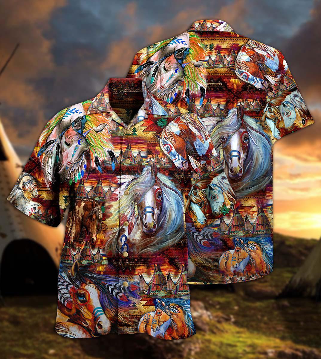 Native Horse Amazing My Soul Cool - Hawaiian Shirt - Reefox