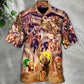 Dog Racing Painting We Love Dog Racing Greyhound - Hawaiian Shirt - Reefox