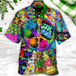 Hippie Alien Frogs Love Peace Amazing Style - Hawaiian Shirt - Reefox