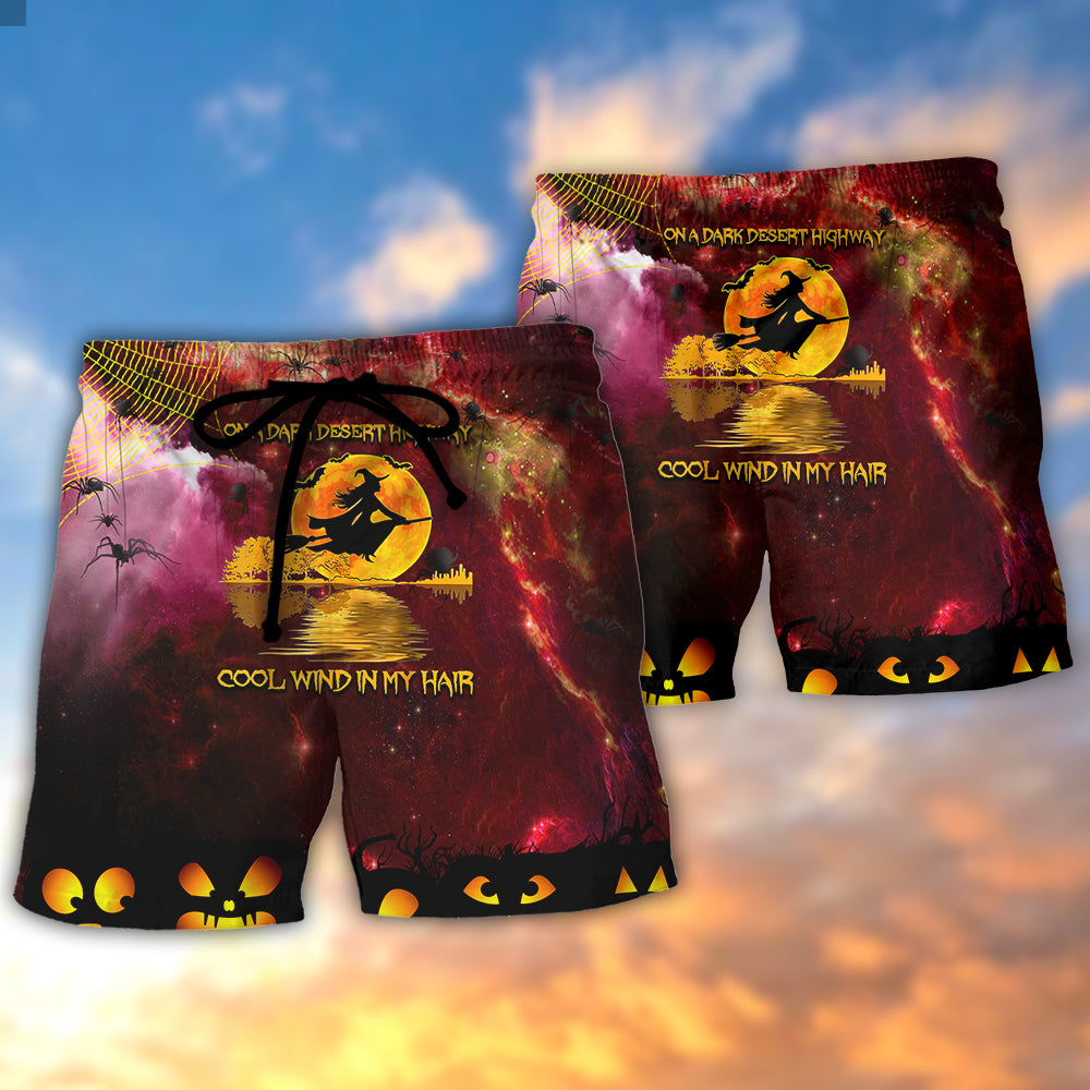 Hippie Halloween On a Dark Desert Highway Cool Wind in My Hair Witch - Beach Short Reefox - Owls Matrix LTD