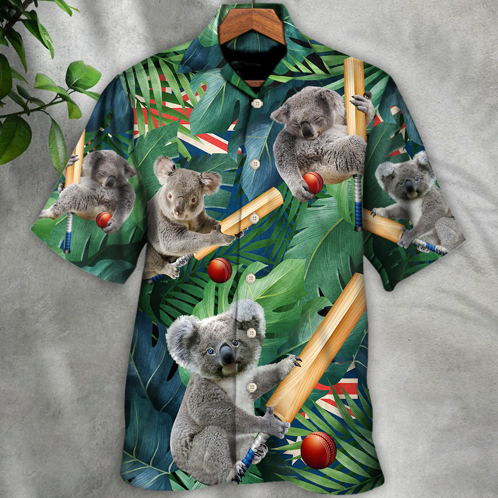 Cricket Koala Funny Lover Cricket And Koala - Hawaiian Shirt - Reefox