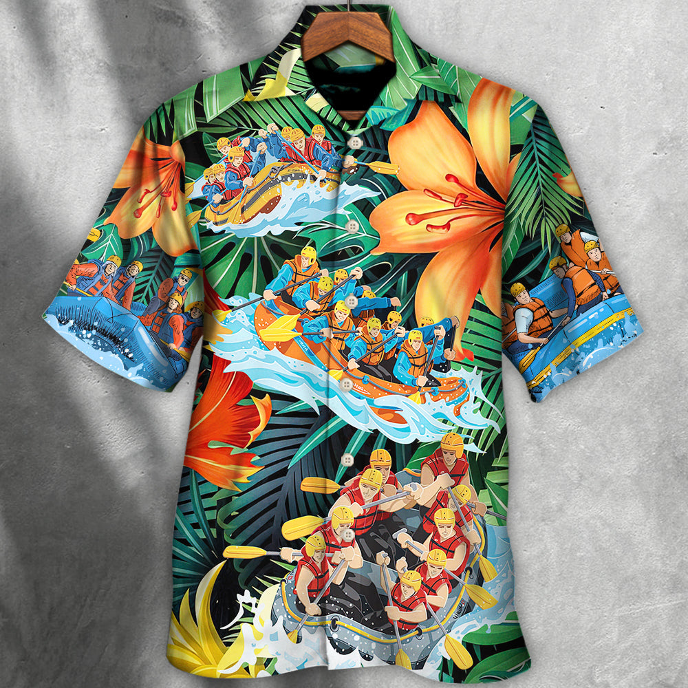 Water Rafting Lover Tropical Style - Hawaiian Shirt - Reefox