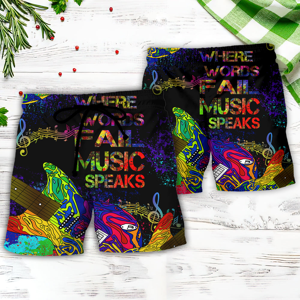 Music Speaks Style - Beach Short Reefox - Owls Matrix LTD