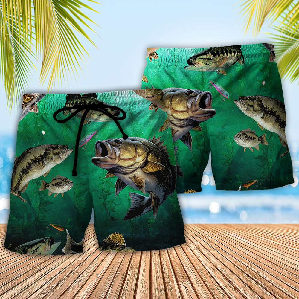 Fishing Mine's So Big I Have To Use Two Hands - Beach Short Reefox