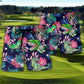 Golf Funny Dinosaur Playing Golf Back Nines Matter Tropical Golf Lover - Beach Short Reefox