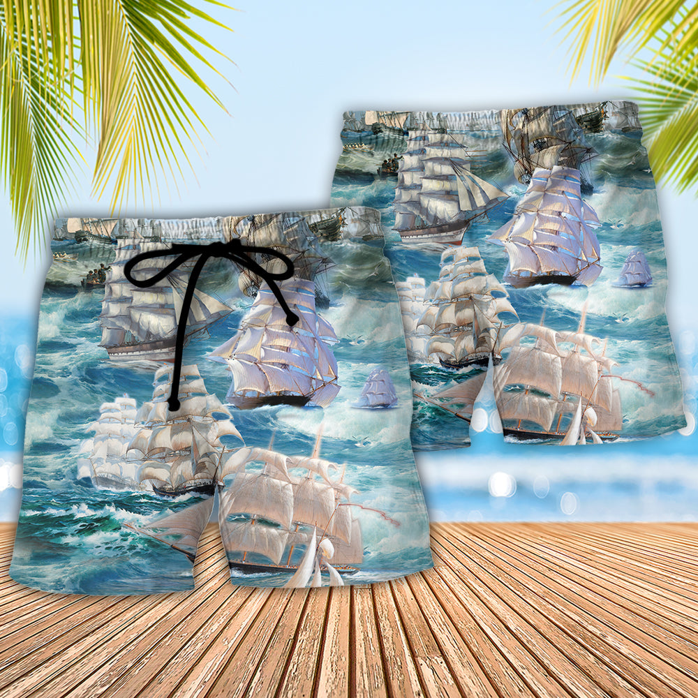 Sailing The Wind And The Waves Are Always On The Side Of The Ablest Navigator - Beach Short Reefox