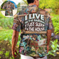 Gardening I Live In The Garden I Just Sleep In The House Vintage Art - Hawaiian Shirt