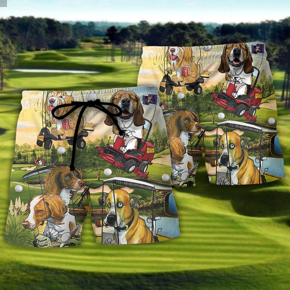 Golf Funny Dog Golf Cart This Is How I Roll Golf Lover - Beach Short Reefox