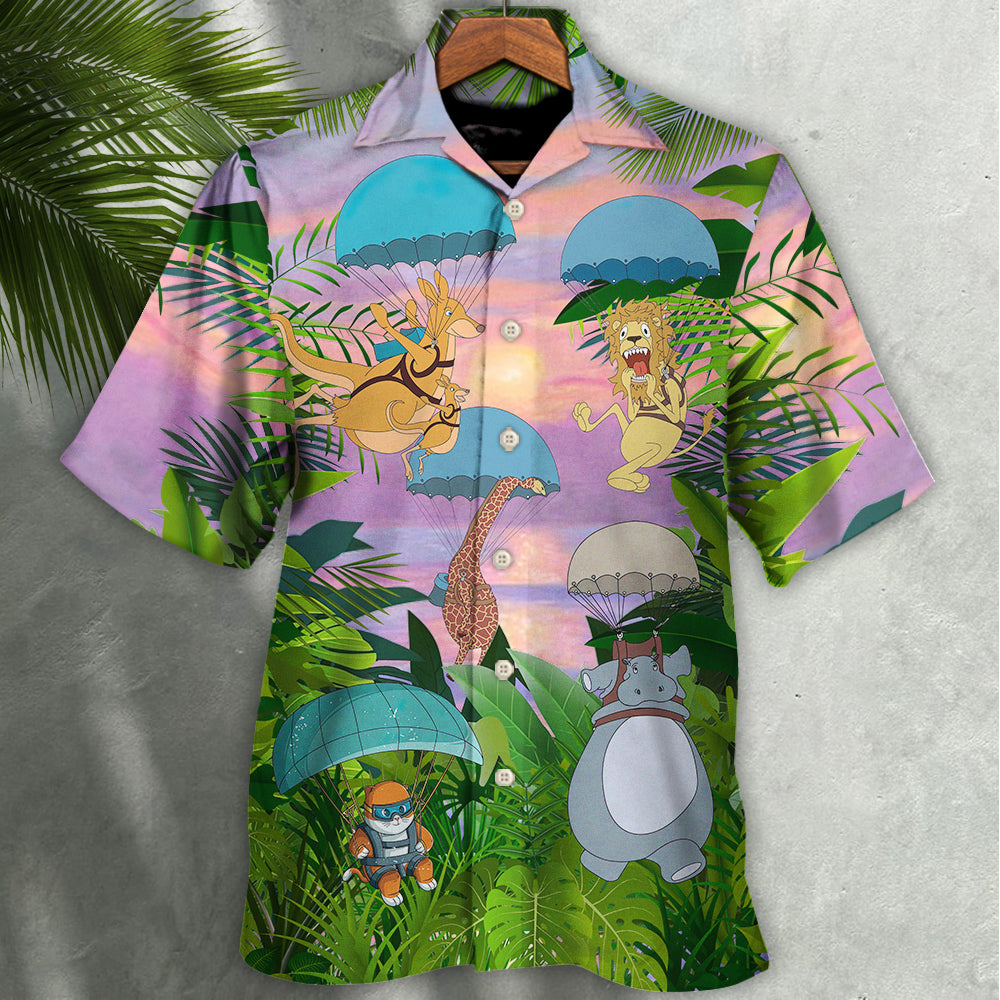 Parasailing Don't Scare Jump Jump Jump - Hawaiian Shirt