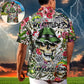 Skull Don't Like My Attitude Report Me At Fuckyourself - Hawaiian Shirt