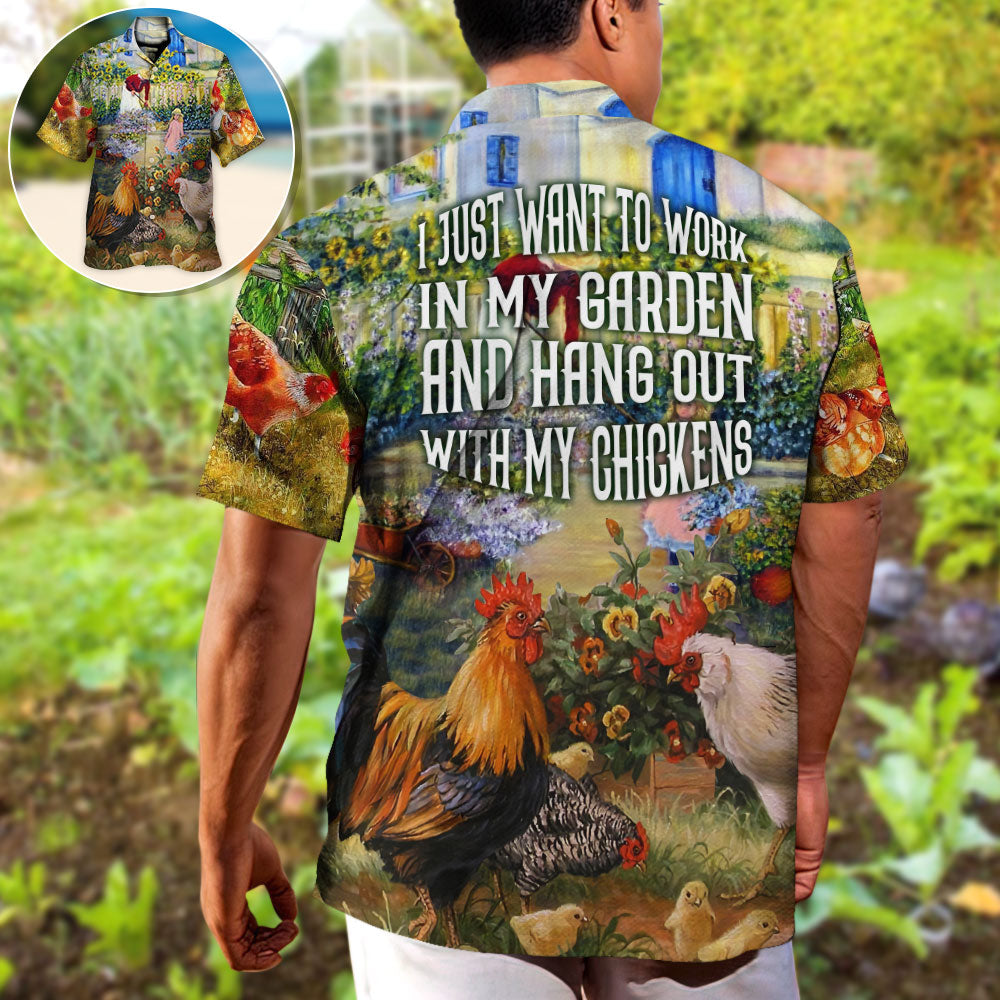Gardening I Just Want To Work In My Garden Retro Vintage Vibe - Hawaiian Shirt