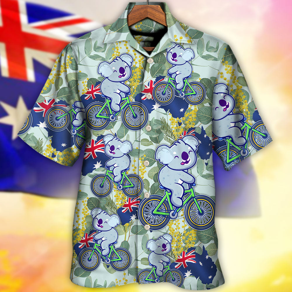 Koala Australia Ride Cycling Art - Hawaiian Shirt - Reefox