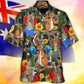 Kangaroo Boxing Tropical Vibe Funny Art - Hawaiian Shirt - Reefox