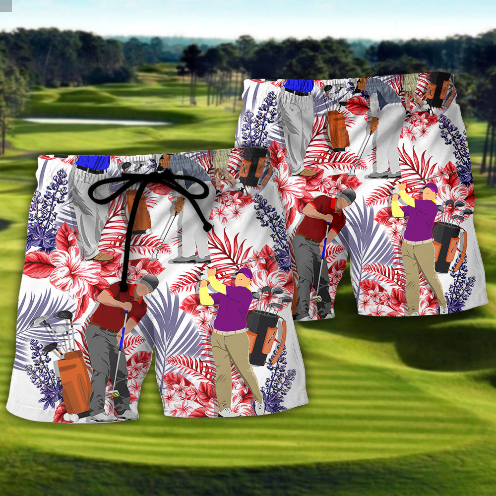 Golf I Made a Bogey Hole in One Funny Golf Funny Quotes Lover Golf - Beach Short Reefox