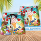 Christmas In July Snowman Ice Cream Funny Summer - Beach Short Reefox