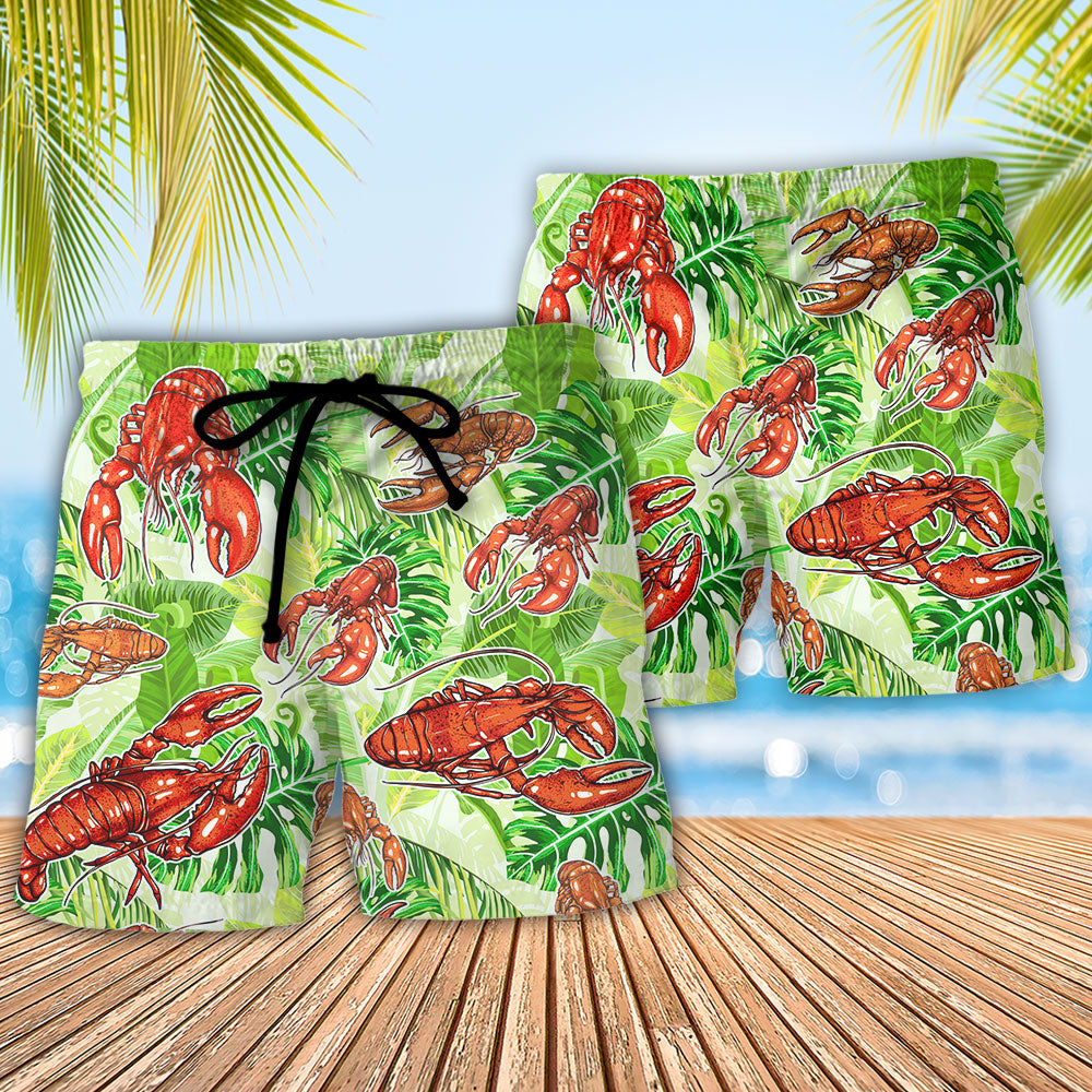 Lobster Be Yourself Although If You Can Be A Lobster Definitely Be A Lobster Tropical Vibe Amazing Style - Beach Short Reefox