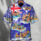 Water Rafting River Rafting Team Funny Lover Australia Flag Vintage Art Style - Hawaiian Shirt - Reefox