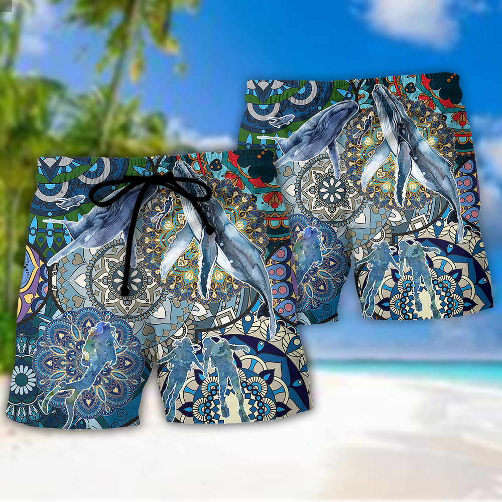 Scuba Diving We Dive Not To Escape Life But For Life Not To Escape Us- Beach Short Reefox