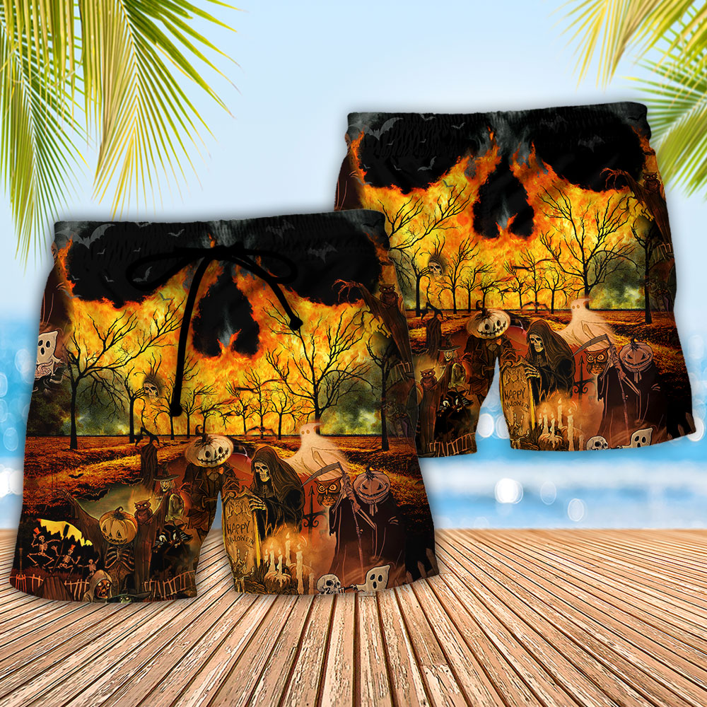 Halloween Love Party - Beach Short Reefox - Owls Matrix LTD