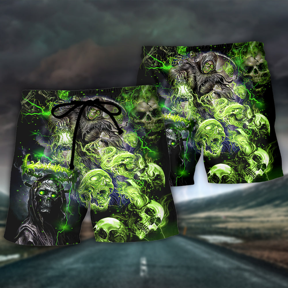 Skull I'm Never Alone My Demons Are With Me 247 - Beach Short Reefox