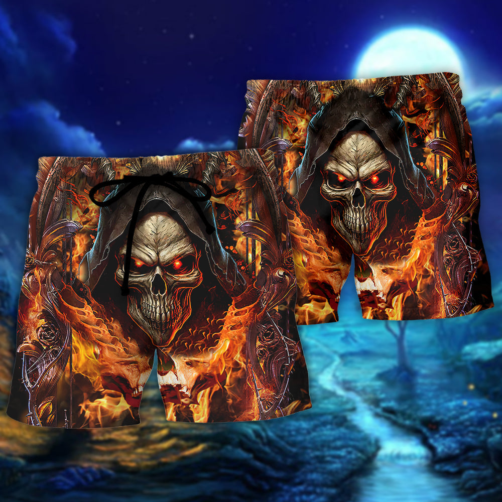 Skull When I Was Born The Devil Said Oh...Sh!t! Competition - Beach Short Reefox