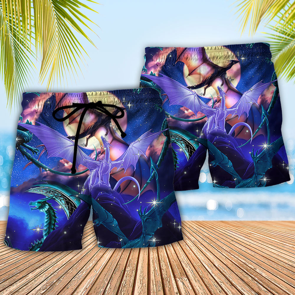 Dragon Fly To The Moon - Beach Short Reefox - Owls Matrix LTD