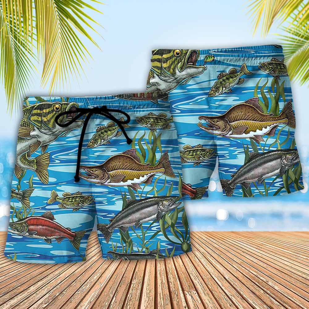 Fishing May The Fish Be With You - Beach Short Reefox