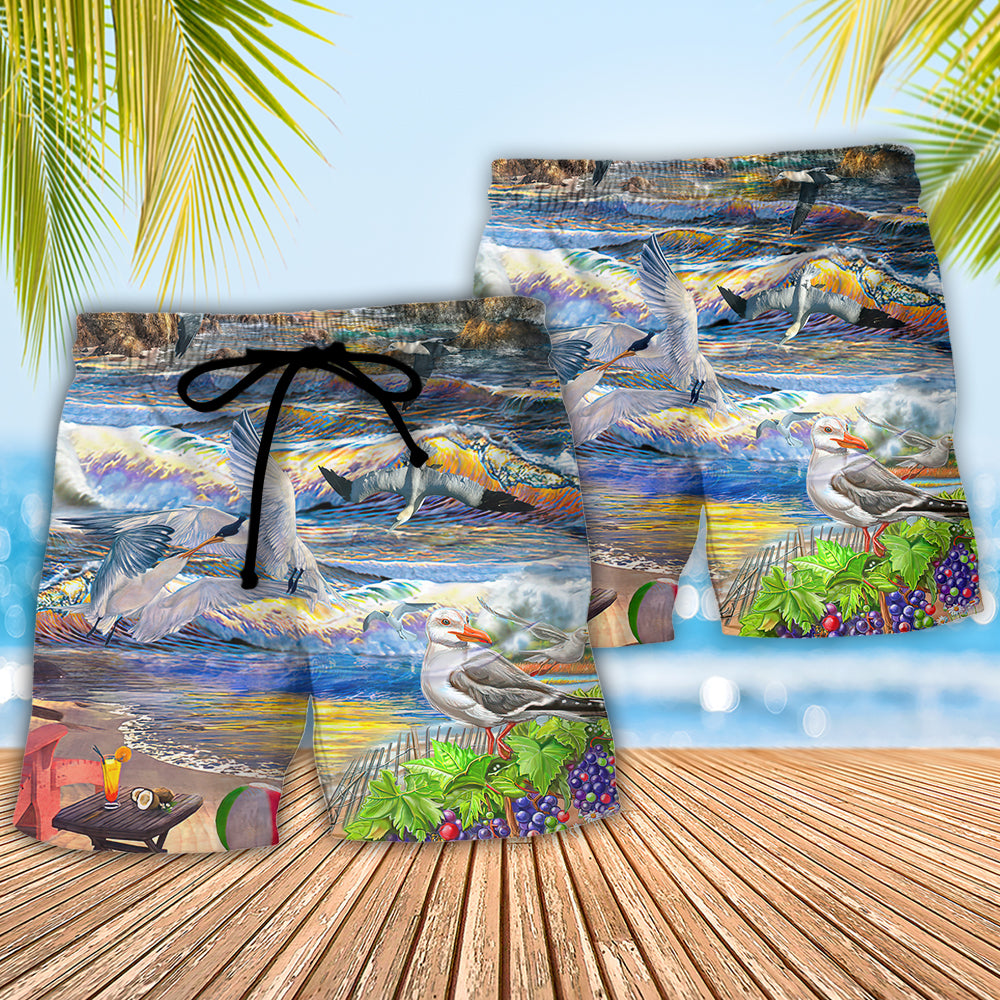 Beach - Today I Will Be Happier Than A Seagull With A French Fry - Beach Short