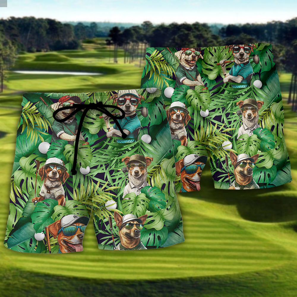 Golf Funny Dog Playing Golf Are You Looking At My Putt Tropical Golf Lover - Hawaiian Shirt