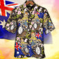 Solth Australia Sloth Ride Cycling Art - Hawaiian Shirt - Reefox