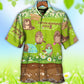 Groundhog Day Happy Spring Day With Grass Flowers - Hawaiian Shirt - Reefox