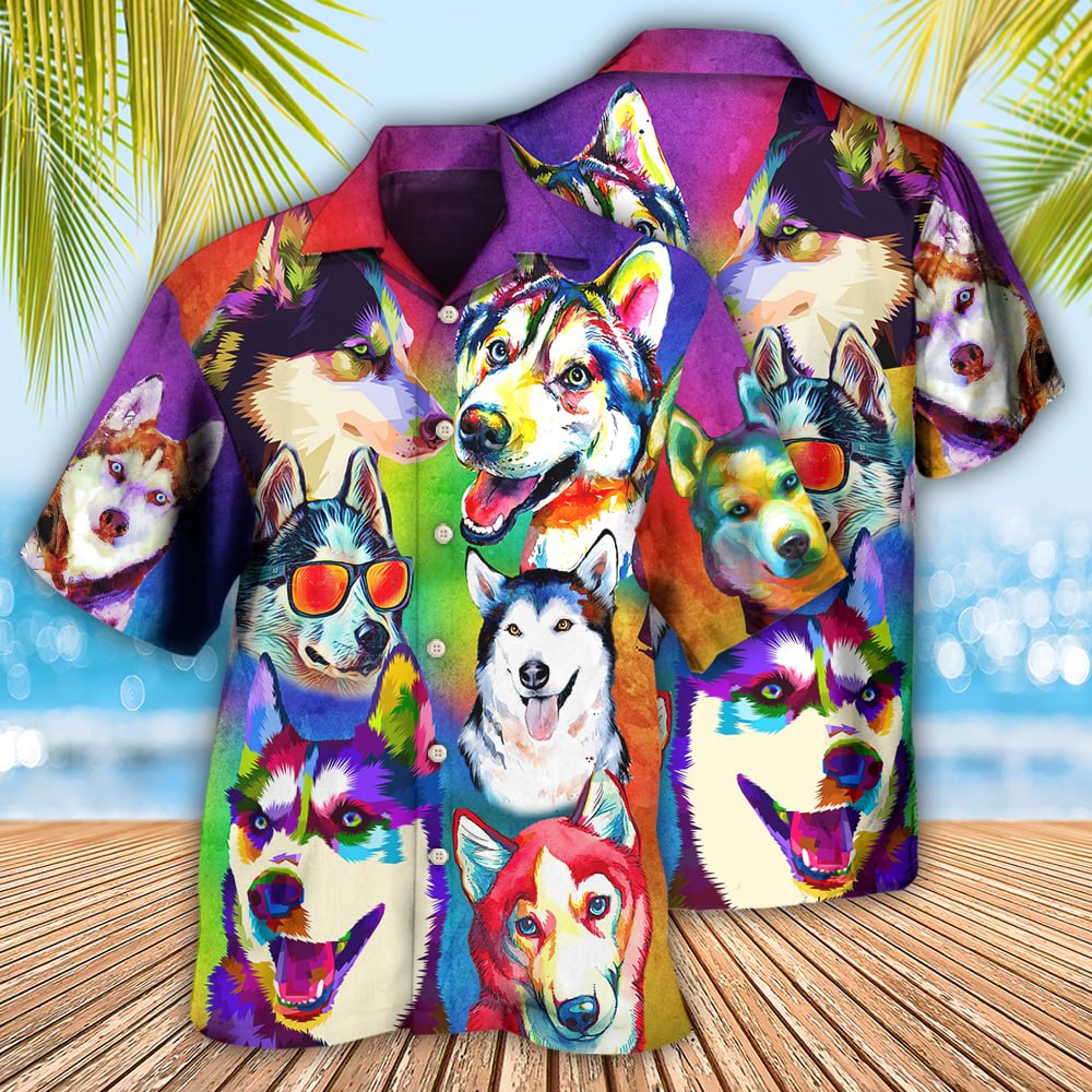 Husky Dog So Cool - Hawaiian Shirt - Reefox