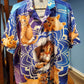 Cat Tabby Cat Yoga Galaxy Yoga Pose Funny - Hawaiian Shirt - Reefox