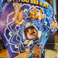 Cat Tabby Cat Yoga Galaxy Yoga Pose Funny - Hawaiian Shirt - Reefox