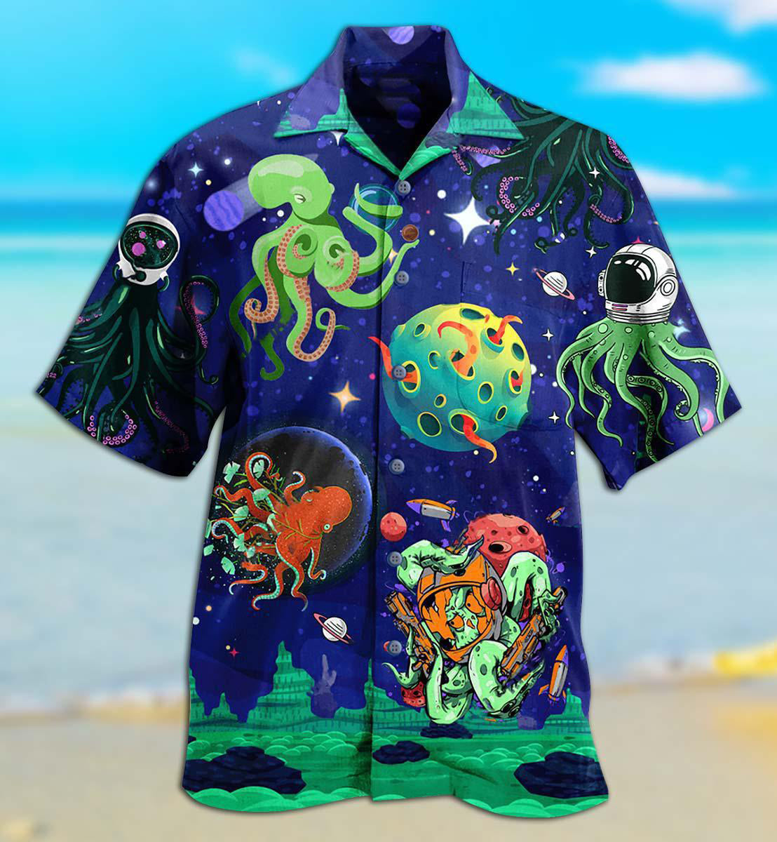 Octopus Astronaut Style - Hawaiian Shirt - Reefox