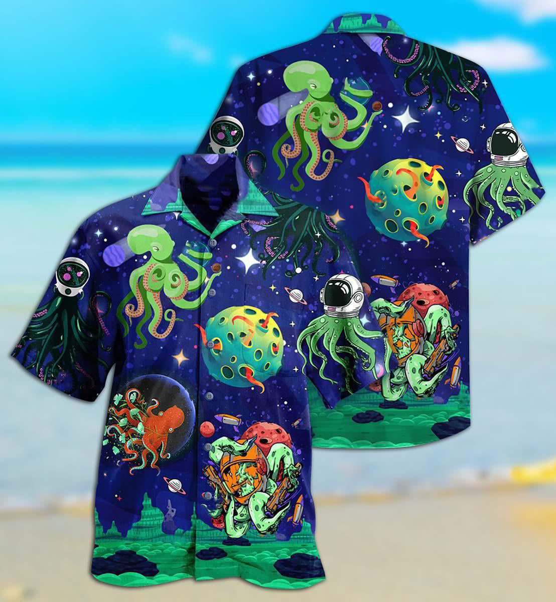 Octopus Astronaut Style - Hawaiian Shirt - Reefox