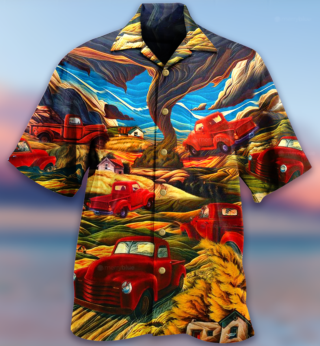 Car Love Red Mountain - Hawaiian Shirt - Reefox