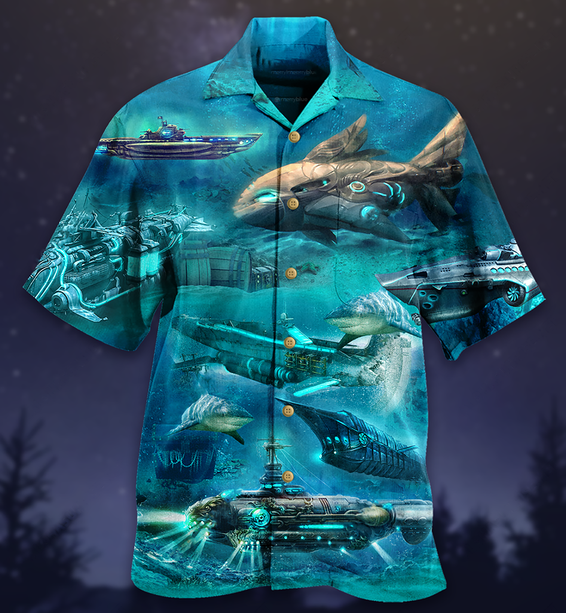 Ocean Submarine Love Ocean - Hawaiian Shirt - Reefox