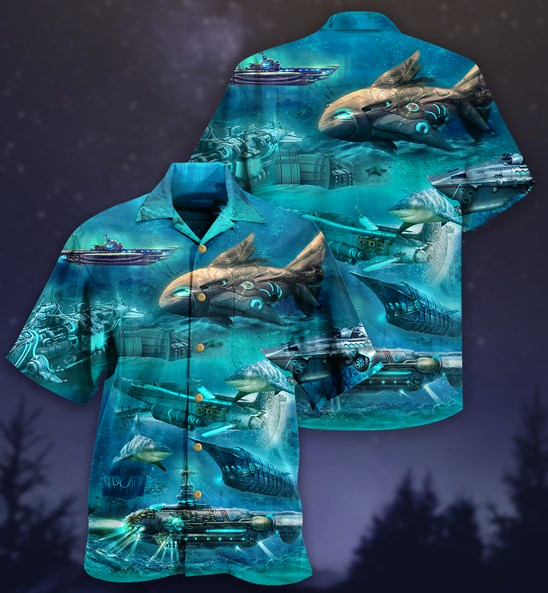 Ocean Submarine Love Ocean - Hawaiian Shirt - Reefox