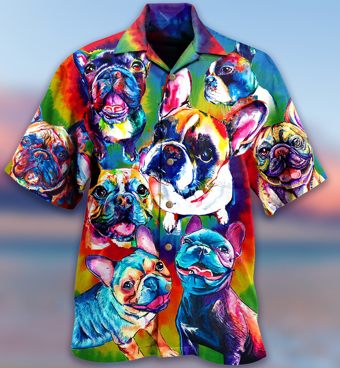 Pitbull Love Color Painting - Hawaiian Shirt - Reefox
