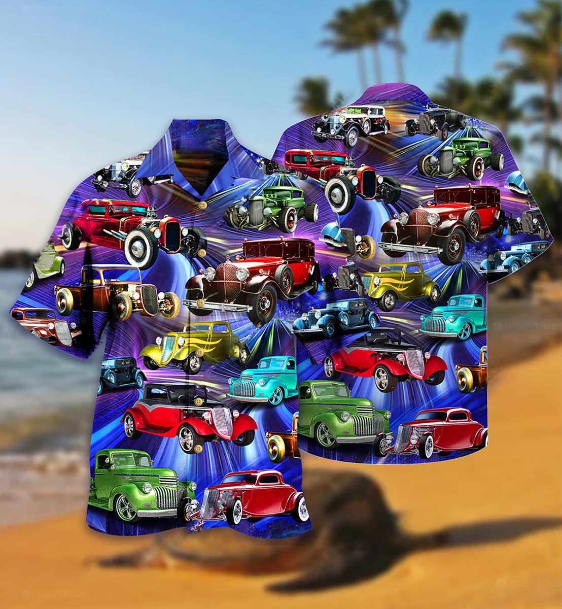 Car Green Red To Dream Stunning Style - Hawaiian Shirt - Reefox