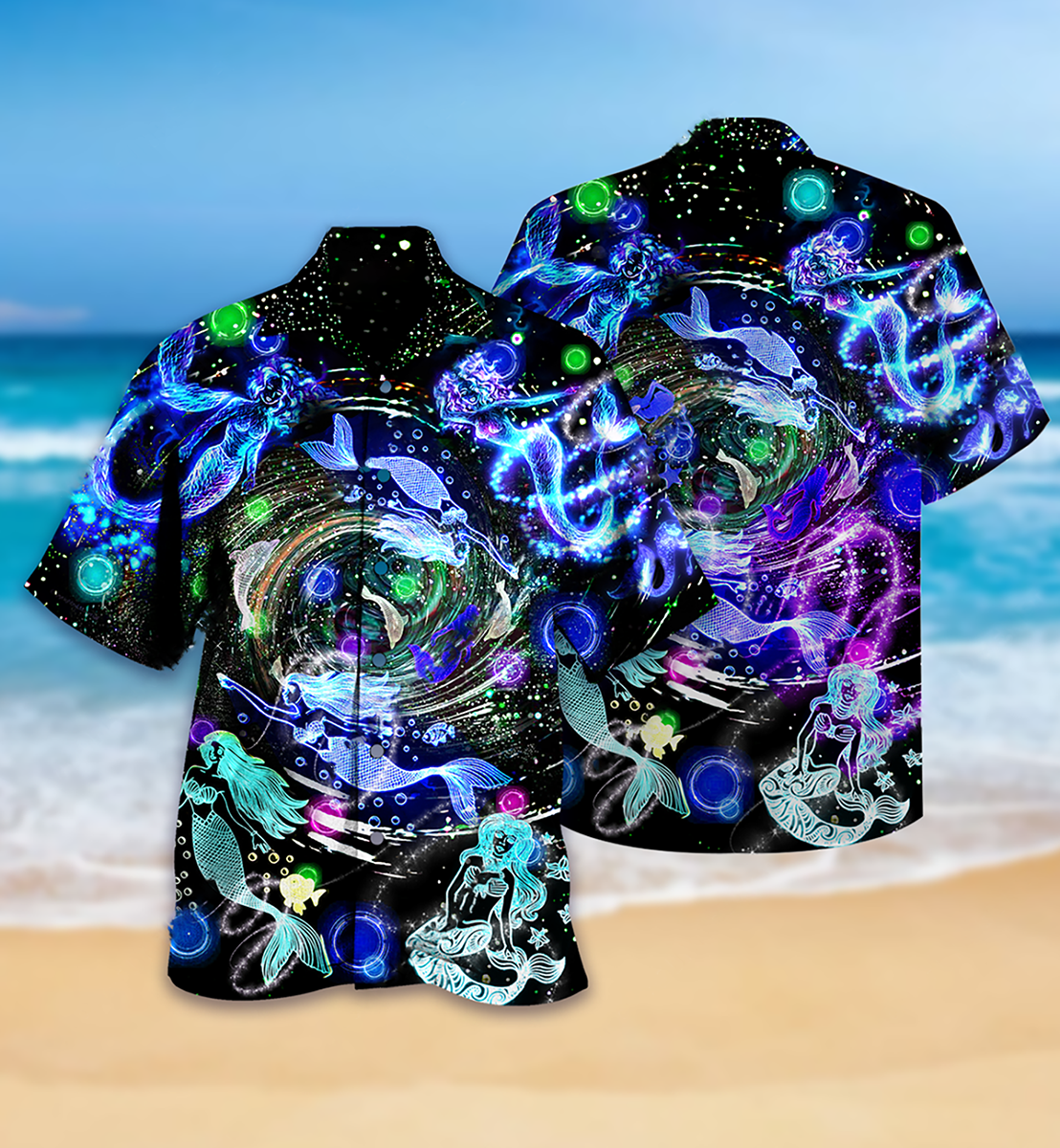 Mermaid Love Ocean With Lot of Mermaid - Hawaiian Shirt - Reefox