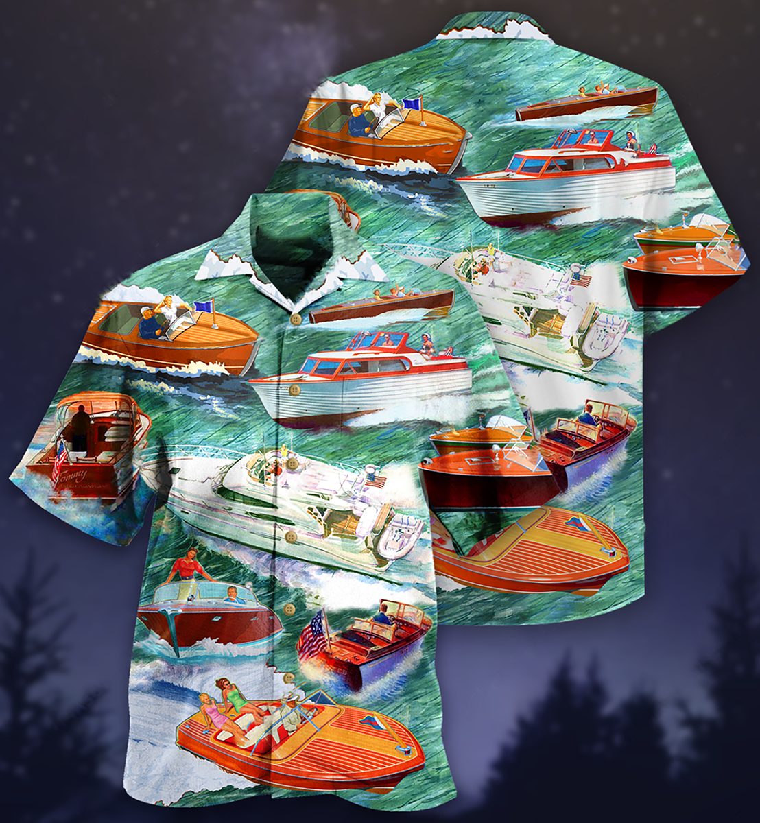 Pontoon Love It Waves - Hawaiian Shirt - Reefox