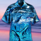 Whale Love Ocean Blue - Hawaiian Shirt - Reefox
