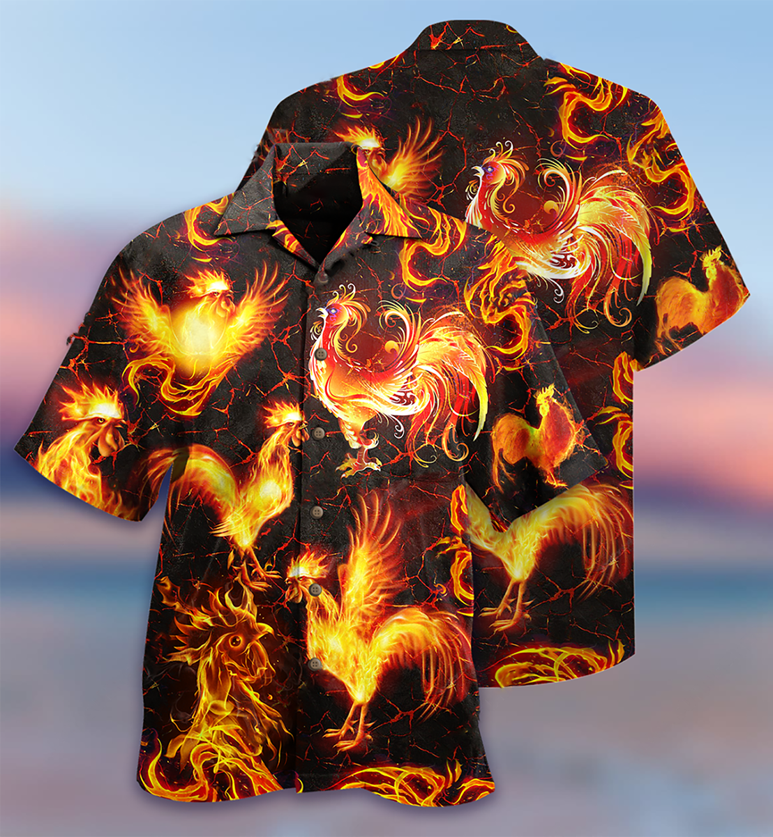 Chicken Fire Love It - Hawaiian Shirt - Reefox