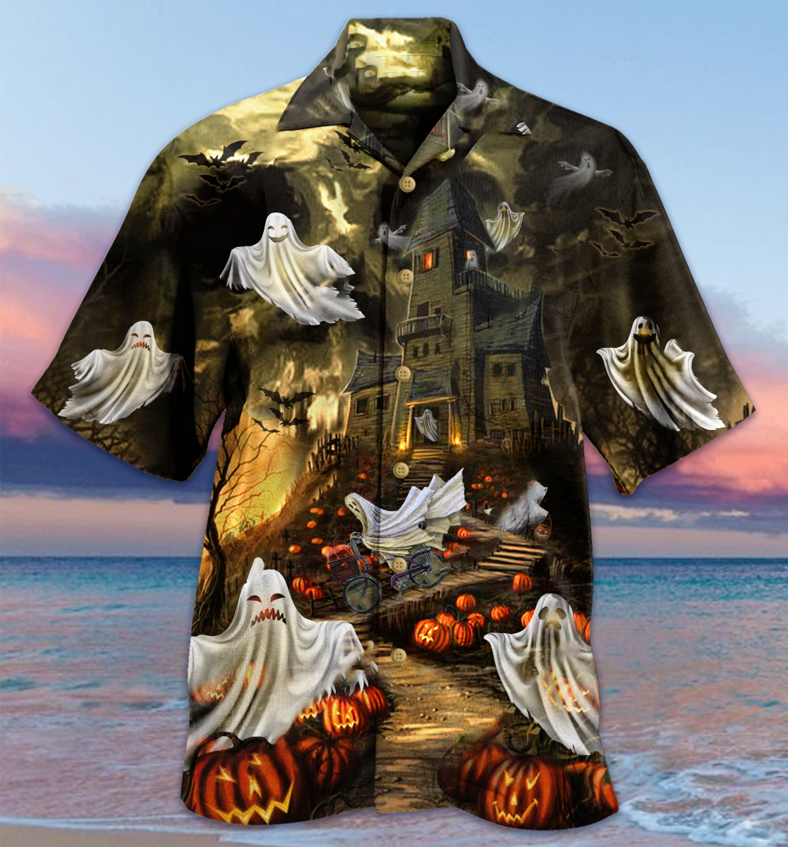 Halloween Night And Ghost - Hawaiian Shirt - Reefox