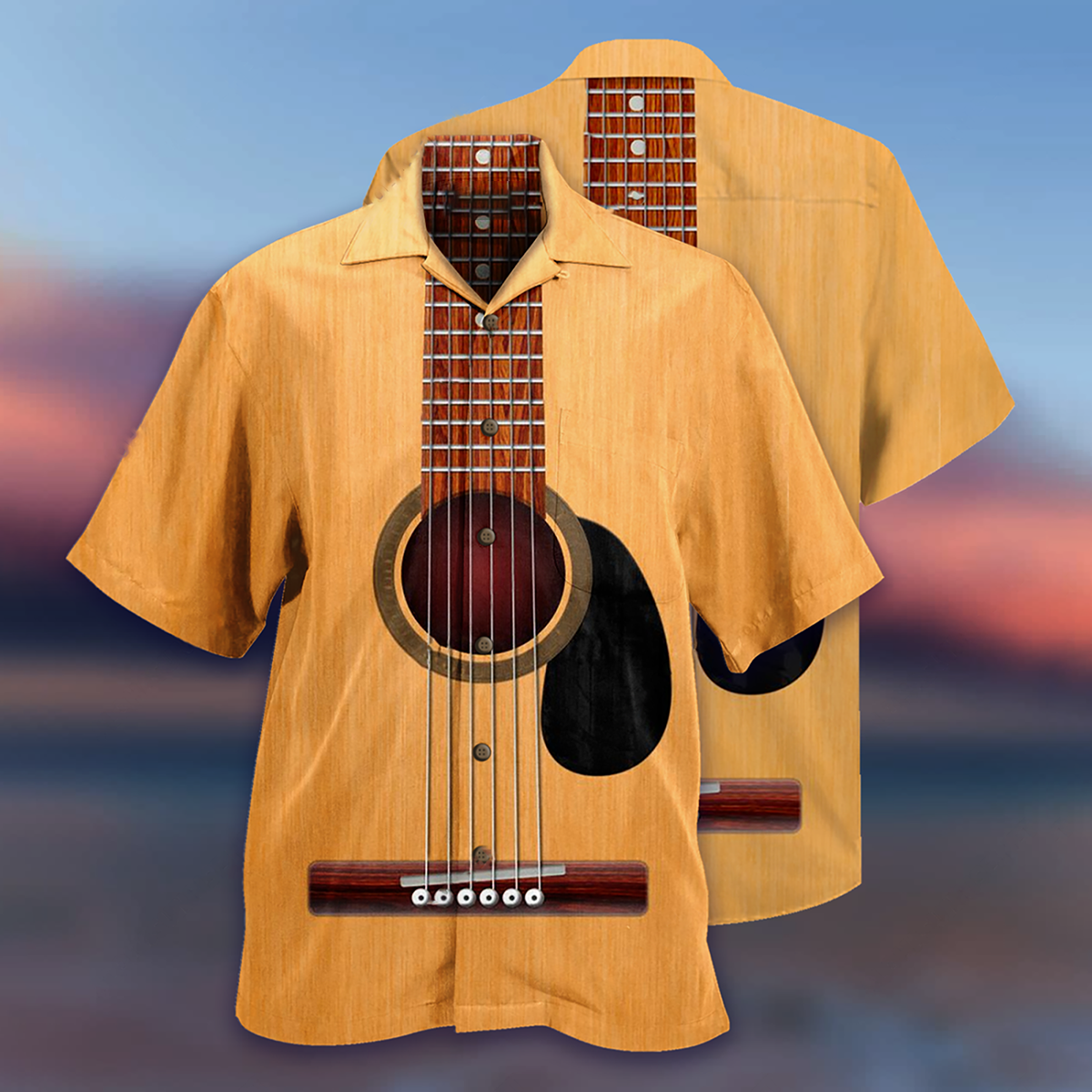 Guitar Amazing Music Basic Guitar - Hawaiian Shirt - Reefox