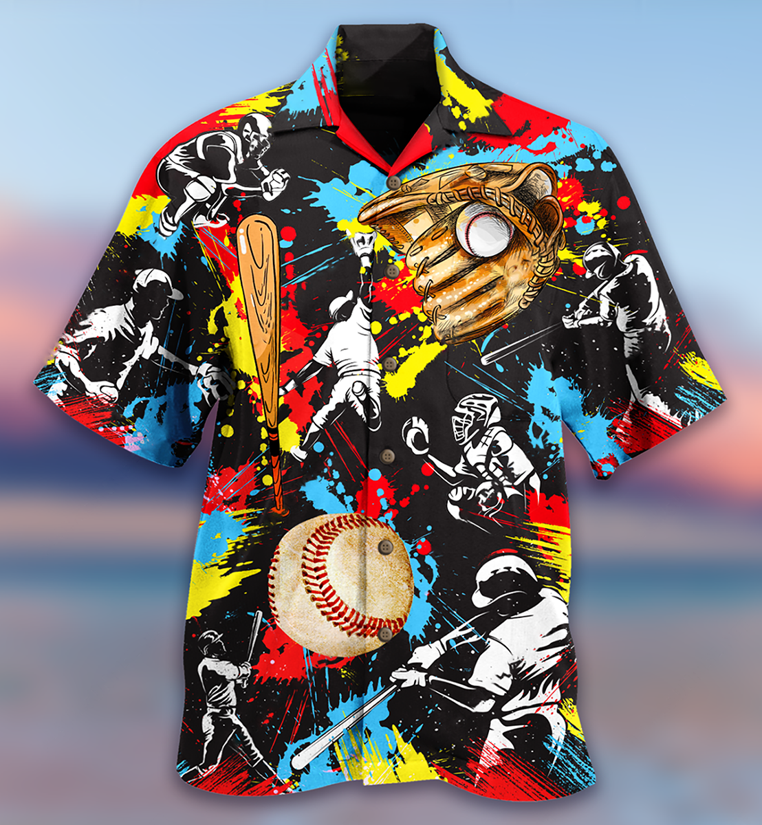 Ice Hockey Painting Love It My Passion - Hawaiian Shirt - Reefox