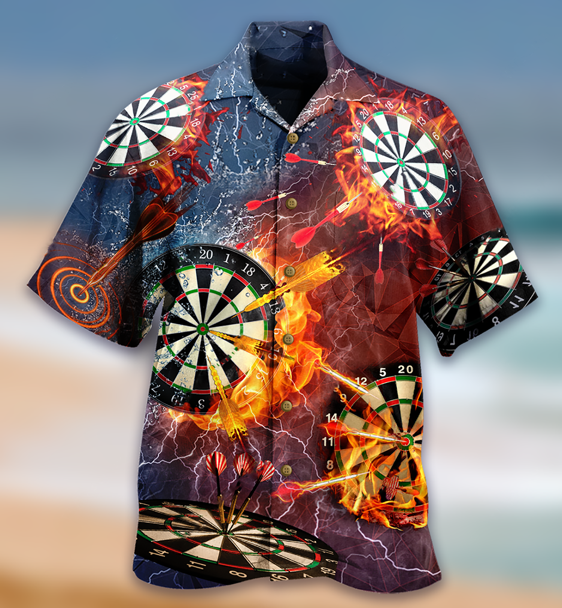 Darts Love It Fire - Hawaiian Shirt - Reefox